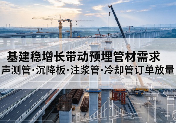 尤溪基建稳增长带动预埋监测管材需求，声测管、沉降板、注浆管订单持续放量